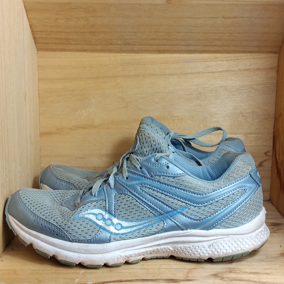 Saucony Grid Cohesion 11 Blue Low Lace Up Womens Running Trainers S10420 3 - Picture 6 of 10